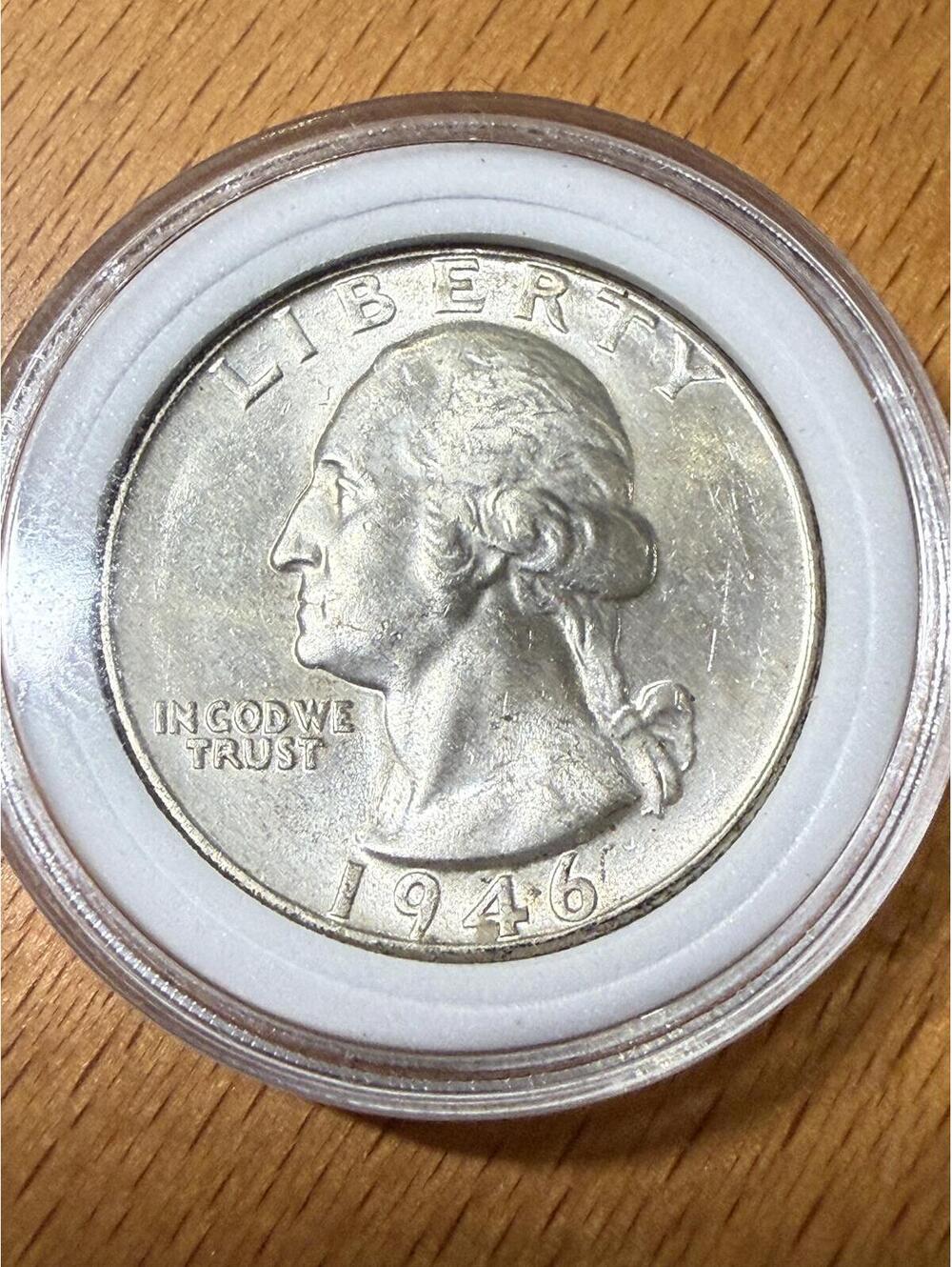 1946-P Washington Silver Quarter Dollar 90% Silver US Coin VF/XF